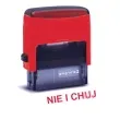 pieczatka z napisem nie i ch czerwona 39 x 15 mm