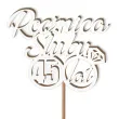 pik ozdobny 45 rocznica slubu bialy 24 cm
