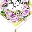 pik ozdobny baby shower girl kwiaty 24 cm