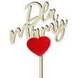 pik ozdobny dla mamy tyczka z czerwonym sercem 23 cm