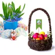 pik ozdobny do koszyczka baranek wielkanocny zielony 23cm