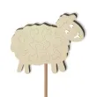 pik ozdobny owieczka w lokach drewno 23 cm