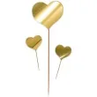 pik ozdobny trzy akrylowe serca zloty lustrzany 25 i 8 cm 3 szt