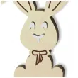 pik ozdobny zajaczek z kokardka drewno 24 cm
