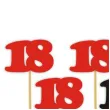 pikery 18 urodziny classic czerwono czarne 6 szt