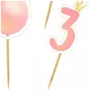 pikery 3 urodziny baloniki rozowy 6 szt