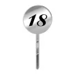 pikery akrylowe cyfra 18 urodziny srebrne lustro 6 szt