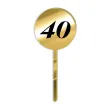 pikery akrylowe cyfra 40 urodziny zloty lustrzany 6 szt