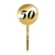 pikery akrylowe cyfra 50 urodziny zloty lustrzany 6 szt