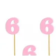 pikery akrylowe liczba 6 rozowy pastelowy 6 szt