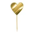 pikery akrylowe serduszka zloty lustrzany 6 szt