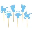 pikery baby shower boy stopki i smoczki blekitny 6 szt