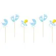 pikery baby shower boy stopki i smoczki blekitny partypal 6 szt