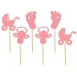 pikery baby shower girl stopki i smoczki rozowy jasny 6 szt