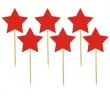 pikery gwiazdki czerwone 6 szt