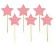 pikery gwiazdki rozowe 6 szt