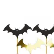 pikery halloween nietoperze zloto czarne 6 szt