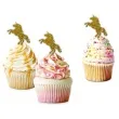 pikery jednorozce zlote brokatowe 6 szt