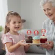 pikery kochanej babci odznaka dzien babci dekoracja do babeczek czerwone 6 szt