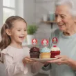 pikery kochanej babci odznaka dzien babci dekoracja do babeczek czerwone 6 szt