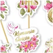 pikery komunia swieta rozowe serce 8 cm 6 szt