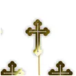 pikery krzyz zlote metaliczne 9 cm 6 szt