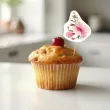 pikery kwiat jabloni dekoracja babeczek muffinek na baby shower dzien kobiet 8 cm 6 szt