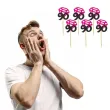 pikery liczba 90 z diamentem fuksja 6 szt
