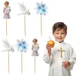 pikery na babeczki ozodba na muffinki chlopiec w albie dekoracja na komunie swieta 6 szt