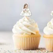 pikery na babeczki ozodba na muffinki dziewczynka i kosciol dekoracja na komunie swieta 6 szt