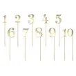 pikery numery zloty partydeco 26 cm 11 szt