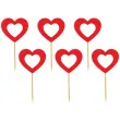 pikery serca ko bialo czerwone 6 szt