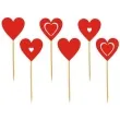 pikery serca mix czerwone 6 szt