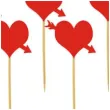 pikery serca ze strzala czerwone 6 szt