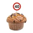pikery urodziny 40 traffic birthday 6 szt