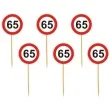 pikery urodziny 65 traffic birthday 6 szt