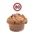pikery urodziny 80 traffic birthday 6 szt