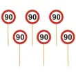 pikery urodziny 90 traffic birthday 6 szt