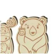 pikery zwierzatka gorskie drewno 7 5 cm 3 szt