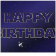 plakat happy birthday kosmos granatowy congee 70 x 33 cm