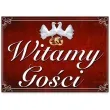 plakat witamy gosci na bordowo 48 x 68 cm dekoracjepolska