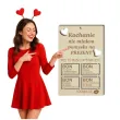 pocztowka bon prezentowy dla kobiety prezent dla niej na walentynki drewniana 140x90 mm