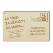 pocztowka najlepszy nauczyciel na swiecie drewniana 140x90 mm