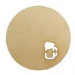 podkladka drewniana kufel piwa okragla 10 cm