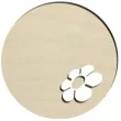 podkladka drewniana kwiatek kaczeniec okragla 10 cm