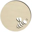 podkladka drewniana pszczolka okragla 10 cm
