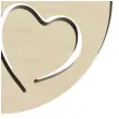 podkladka drewniana serce kontur okragla 10 cm