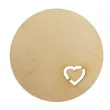 podkladka drewniana serce okragla 10 cm