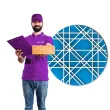 podkladki drewniane kolorowa geometria mix 6 szt