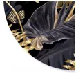 podkladki drewniane liscie palmy zloto czarne 6 szt
